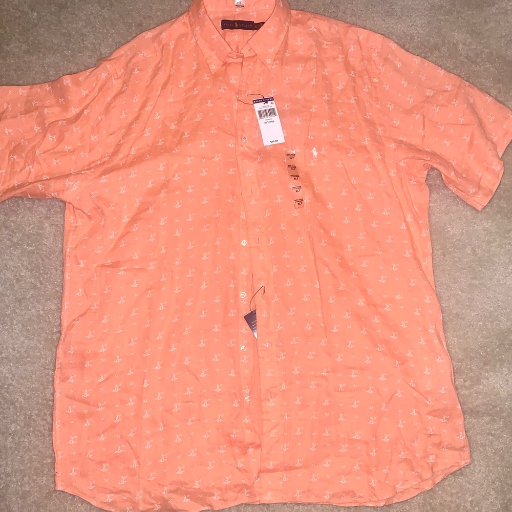 Mens Brand New Linen Ralph Lauren Button Down!!!